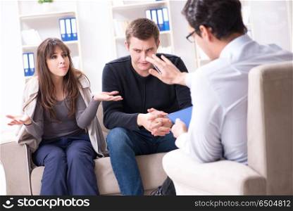Family visiting psychologist for family problem