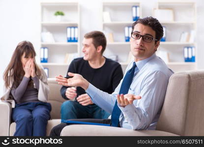 Family visiting psychologist for family problem