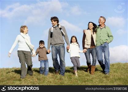 Family Walking In The Park