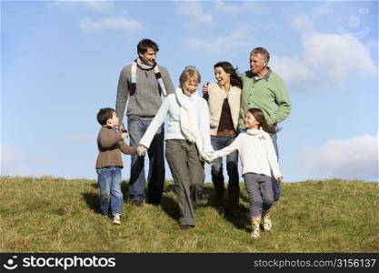 Family Walking In The Park