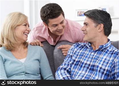 Family With Adult Son At Home