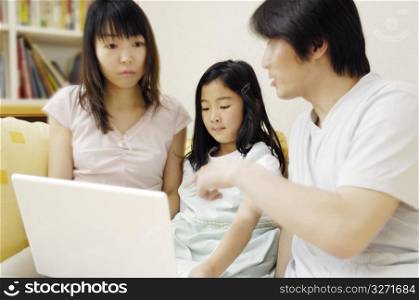 Family with PC