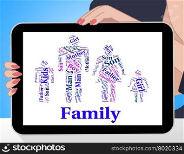 Family Words Showing Blood Relation And Wordcloud