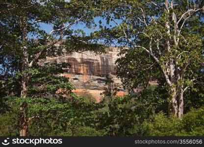 Famous ancient Sigiriya rock. Sri Lanka