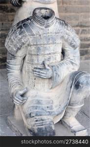 Famous ancient terracotta warriors in Xian, China