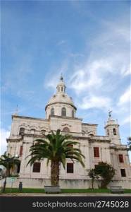 famous and beautiful Memory church in Ajuda, Lisbon
