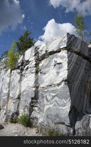 Famous beautiful marble quarry Ruskeala in Karelia.