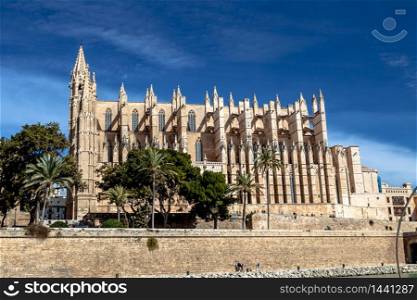 Famous Cathedral La Seu in Palma de Mallorca. Cathedral La Seu Palma de Mallorca
