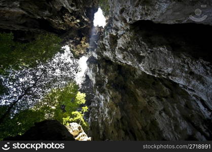 famous cave Tham Phraya Nakhon in national park Khao Sam Roi Yot