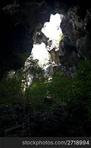 famous cave Tham Phraya Nakhon in national park Khao Sam Roi Yot