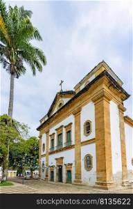 Famous church in the historic center of ancient and city of Paraty on the south coast of the state of Rio de Janeiro founded in the 17th century. Famous church in the historic center of ancient and city of Paraty