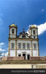 Famous church of Nosso Senhor do Bomfim, one of the best known old churches in the city of Salvador and place of numerous religious manifestations. Our Lord of Bonfim church in Salvador, Bahia