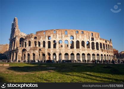 Famous Colosseum in Rome, Italy