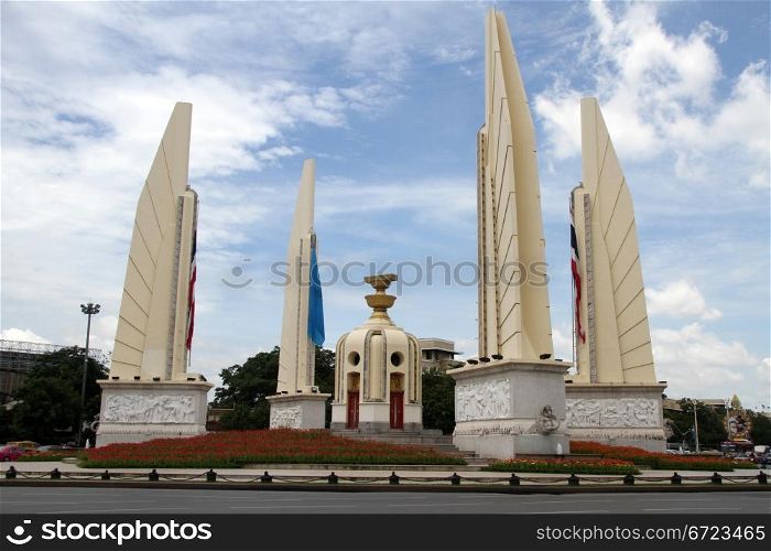 Famous Democracy monument in Bangkok, Thailand