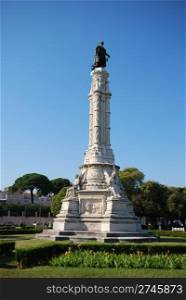 famous discovery statue of Vasco da Gama in Lisbon, Portugal (portuguese discoverer of the maritime way to India)