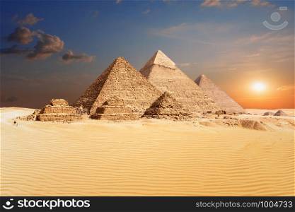 Famous Egyptian Pyramids of Giza, beautiful view.. Famous Egyptian Pyramids of Giza, beautiful view