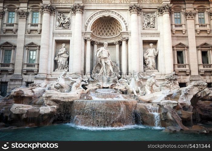 famous Fountain di Trevi in Rome, Italy