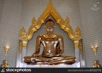 Famous golden Buddha in wat Traimit in Bangkok, Thailand
