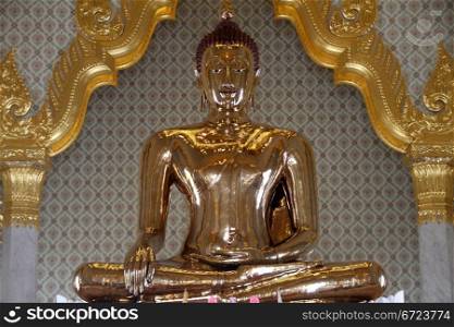 Famous golden Buddha in wat Traimit in Bangkok, Thailand