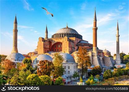 Famous Hagia Sophia Mosque in Istanbul, Turkey.. Famous Hagia Sophia Mosque in Istanbul, Turkey
