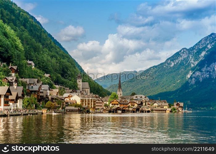 famous Hallstatt mountain village in the Austria. Hallstatt mountain village in the Austria
