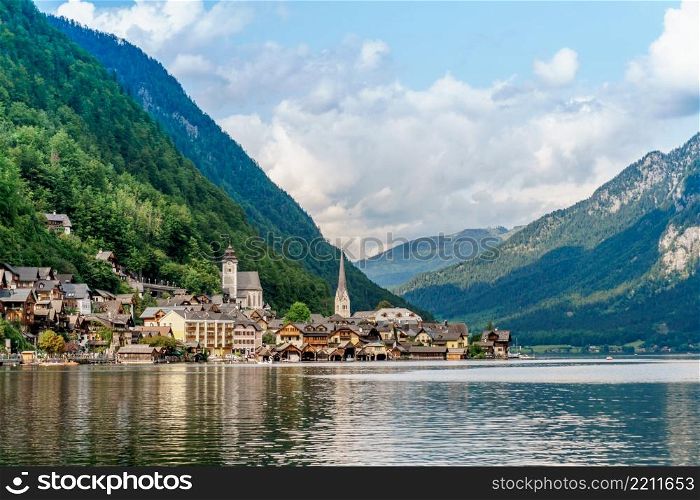 famous Hallstatt mountain village in the Austria. Hallstatt mountain village in the Austria