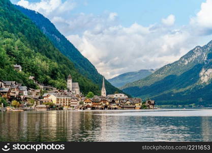 famous Hallstatt mountain village in the Austria. Hallstatt mountain village in the Austria