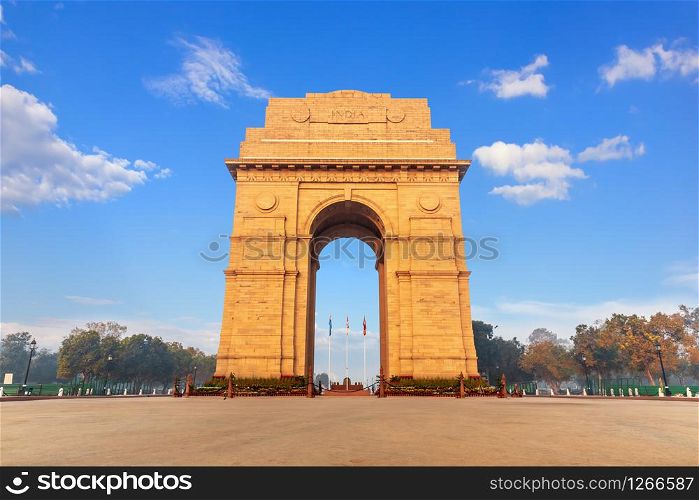 Famous India Gate, landmark of Delhi, India.. Famous India Gate, landmark of Delhi, India