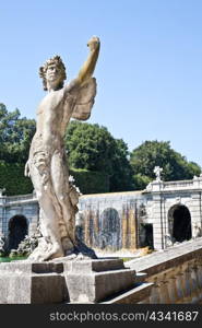 Famous Italian gardens of Reggia di Caserta, Italy.