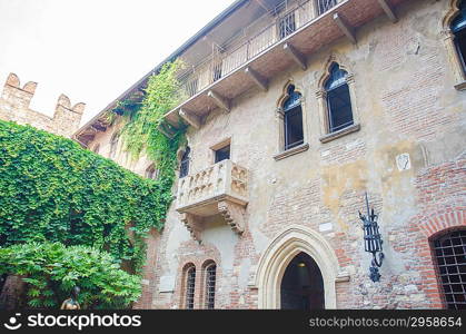 Famous Juliet balcony in Verona