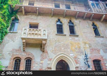 Famous Juliet balcony in Verona