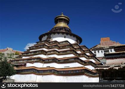 Famous landmark of Gyantse Baiju lamasery in Tibet
