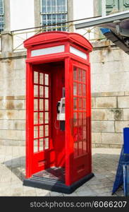 Famous London booth on street