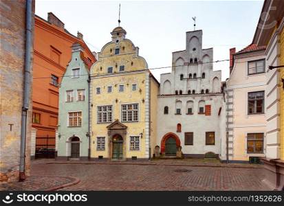 Famous medieval houses three brothers. Riga. Latvia. Riga. The house three brothers.