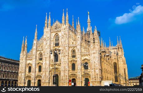 Famous Milan Cathedral, Duomo in a beautiful summer day in Milan, Italy