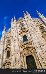 Famous Milan Cathedral, Duomo in a beautiful summer day, Italy.