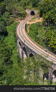 Famous nine arches bridge on Sri Lanka