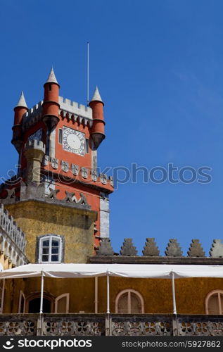 Famous palace of Pena in Sintra, Portugal