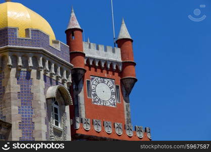 Famous palace of Pena in Sintra, Portugal