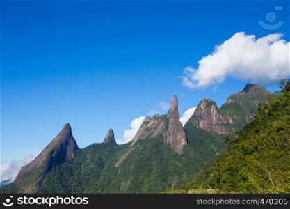 famous peaks of national park Serra dos Orgaos at Brazil