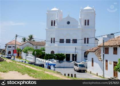 famous place of interest church in Galle Fort Meeran Jumma Masjid in Sri Lanka