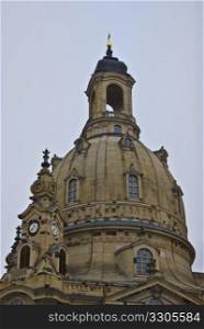 famous rebuilt Frauenkirche in Dresden in Saxony