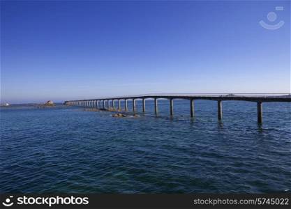 famous roscoff bridge in the north of france