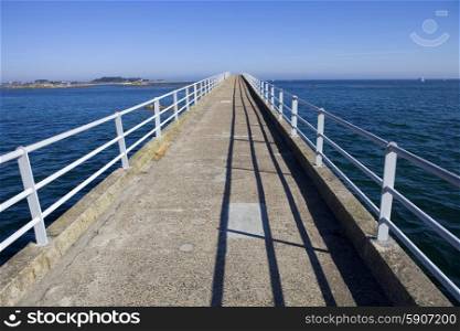 famous roscoff bridge to nowhere, in the north of france