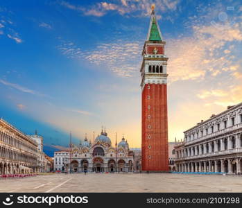 Famous San Marco Square of Venice, Italy.. Famous San Marco Square of Venice, Italy