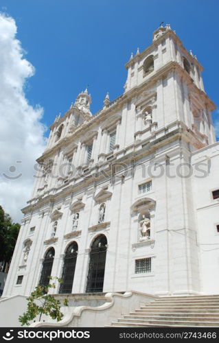 famous Santa Engracia church in Lisbon from the 17th century