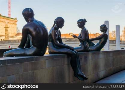 Famous sculpture Bathers on the Spree in Berlin