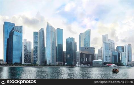 Famous Singapore Downtown Core - modern financial district