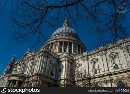 Famous St. Paul's Cathedral church, London, United Kingdom.