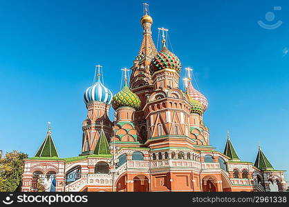 Famous st Vasily Blessed cathedral in Moscow